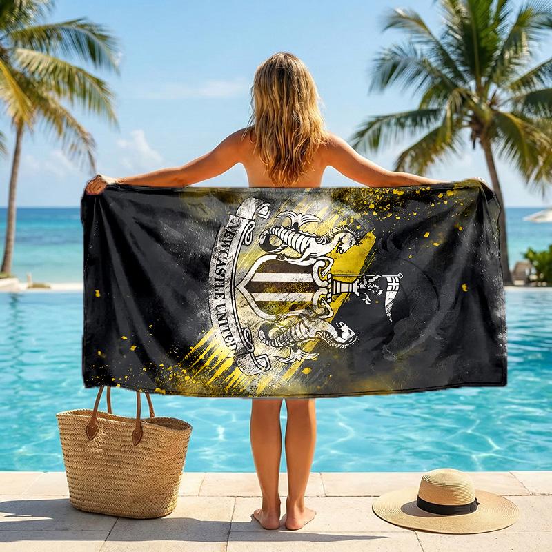 Newcastle United Beach Towel Soft Microfiber Summer Towel Quick Dry Absorbent Towel for Beach Swimming Pool Travel