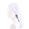 Solid Color Sleep Cap Long Tail Head Wrap Comfortable Durag Cap  Unisex