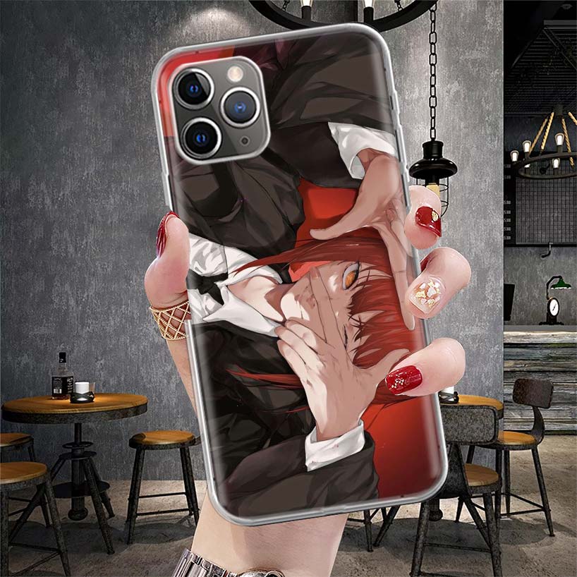 C-Chainsaw Mans Makima Soft Phone Case For IPhone 18 11 17 Air 16E 16 Pro Max 15 + 14 Plus 13 Mini 12 Apple 7 SE 8 Fundas Coque 11