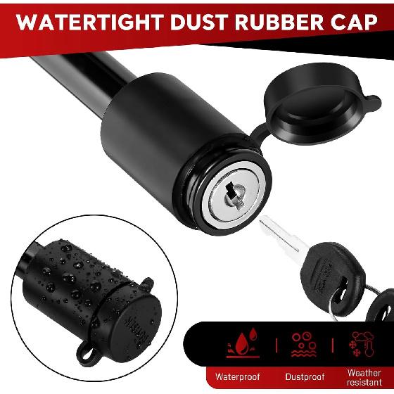 BOYISEN Trailer Hitch Pin Lock - 2" Locking Receiver Hitch Pin For Class III/IV Hitches With 5/8" Pin, Receiver Hitch Locking Pin With 2 Keys, Easy