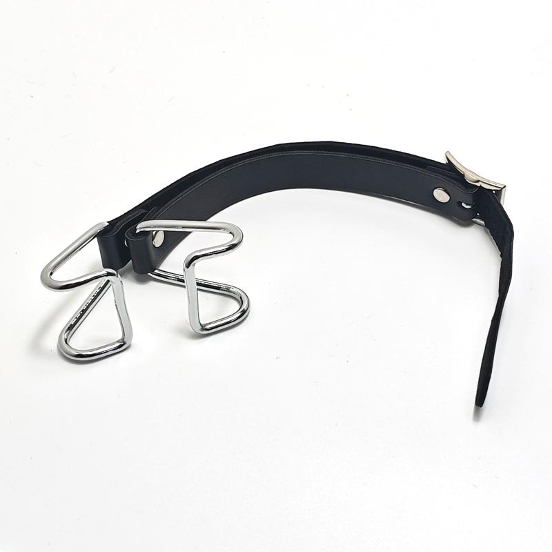 Adjustable Metal Mouth Gag with Nose Hook for BDSM Couple Play Adult Sex Toys