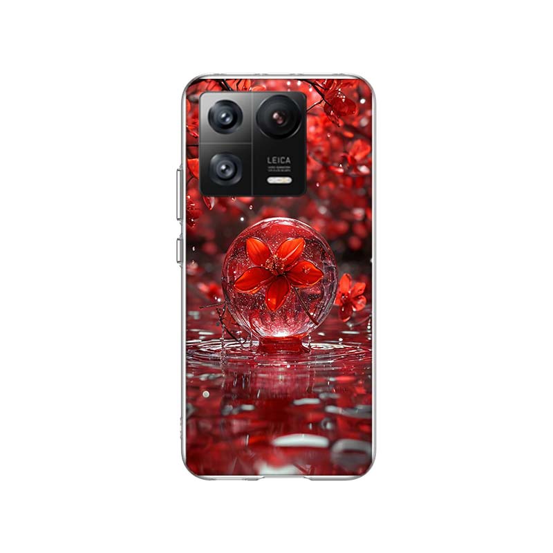 Snow fall Red Peach Blossoms Phone Case For Xiaomi Poco F7 Ultra X7 X6 M8 M7 M6 M4 M3 Pro X4 Mi 15 15T 14 14T 12T 12S 10T Pro 12