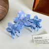 Elegant Floral Design Large Acetate Hair Claw Clip With Sparkling Rhinestones