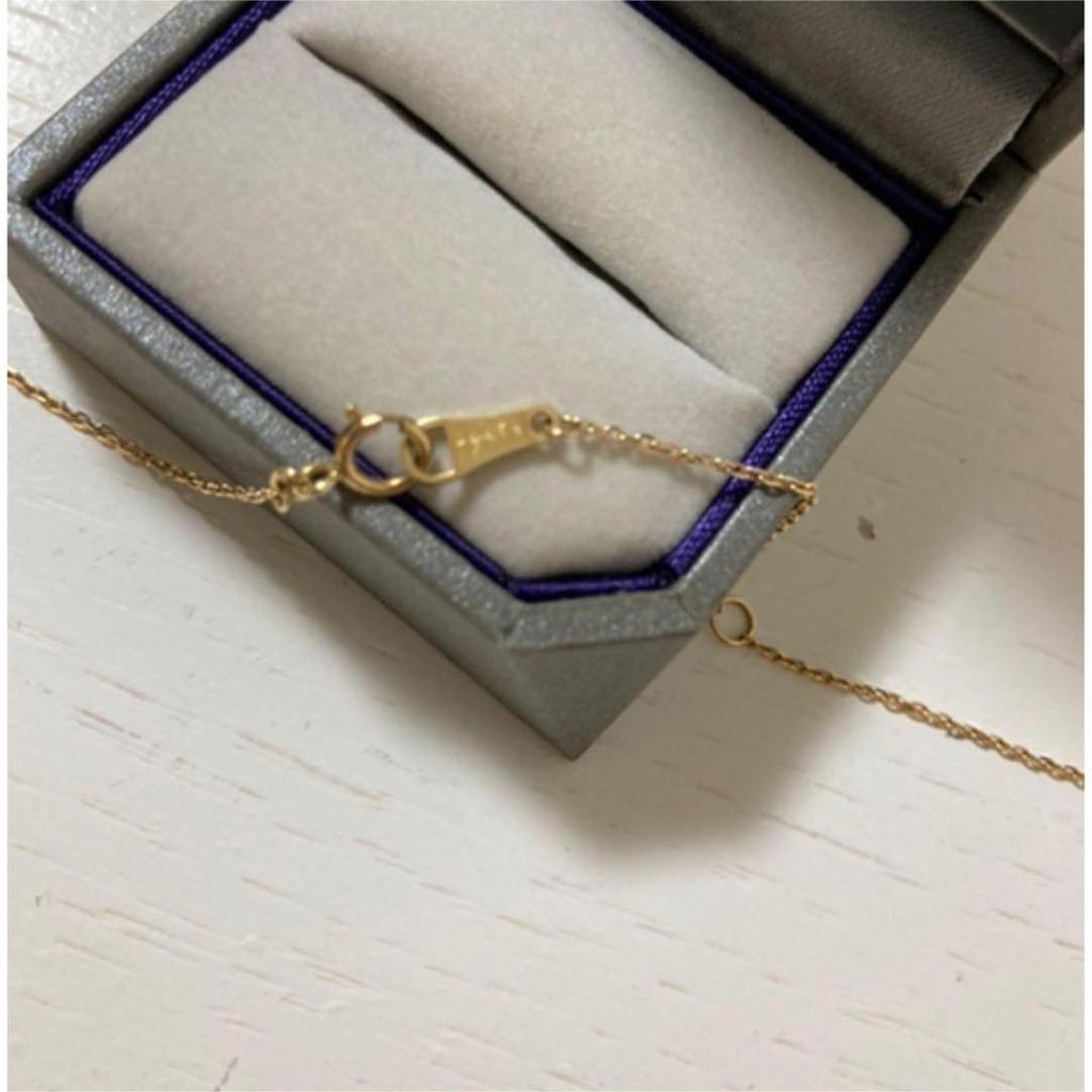 Used Agate yellow gold single diamond necklace