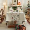 Woven Jacquard Christmas Tablecloth Rectangular Thickened Festive Dining Table Cover Retro American Style Holiday Decor