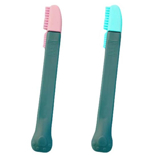 Кисть для кошачьих глаз Мягкая головка Дизайн с пряжкой Ручная головка Расческа для глаз питомца для домашнего использования