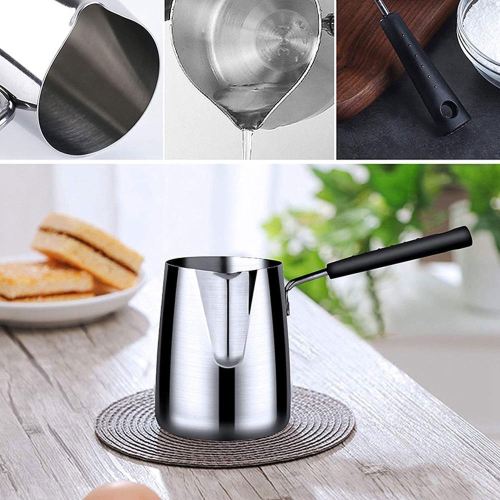 Stainless Steel Turkish Coffee Pot Easy to Clean Milk Warmer Durable Turkish Tea Pot Coffee Making