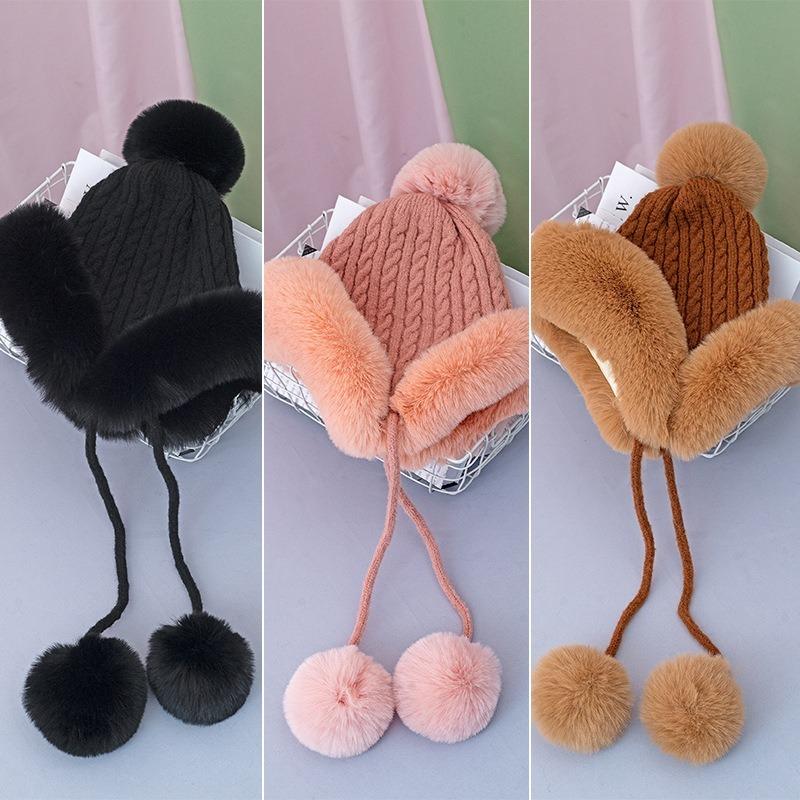 Хозяин-лавандовая шапка зимой плюс бархатные утолщенные осенние и зимние холодостойкие и теплые женские модные новые циклические шапки