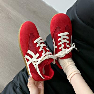 Ретро немецкие тренировочные туфли женские весна 2025 новые туфли на мягкой подошве «Форрест Гамп» спортивная обувь легкая повседневная обувь одинарная обувь