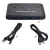 Cablecc KVM USB Switch Selector 4 Ports Share 4 Devices for PC Keyboard Mouse Scanner Printer 3.0