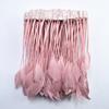 2Yards Dyed Stripped Coque Goose Feathers Trims Feather Trim White Feathers For Crafts Ribbon Wedding Feathers Decoration Plumas