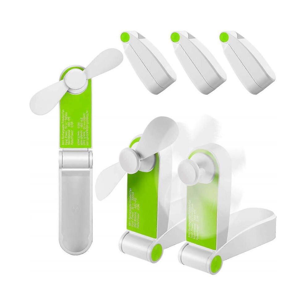 3 Pack Portable Pocket Fan Foldable Mini Handheld Fan USB Rechargeable Desk Fan