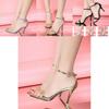 Stylish Women's One Word Ankle Buckle Sandals Featuring Sleek Stiletto Heels