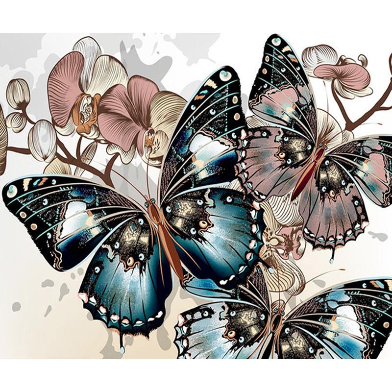 DIY Butterfly 5D Diamond Painting Full Round Drill Cross Stitch Animal Diamond Embroidery Resin Mosaic Wall Art Home Decor Gift