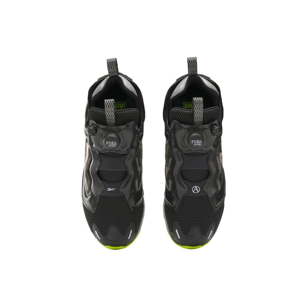 Кроссовки Aries x Reebok InstaPump Fury 94 Черно-лаймовые Унисекс Серые 100208650