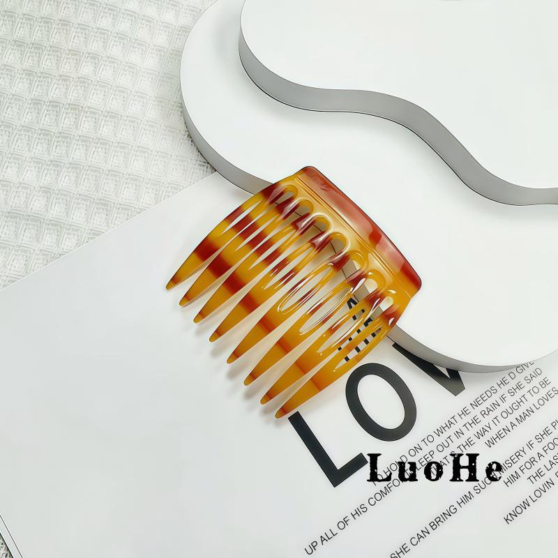 Антистатическая расческа с леопардовым принтом - Ацетатный аксессуар для волос для челки, против пушистости и для дополнительного стиля