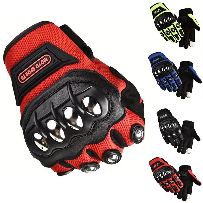 Motorcycle Gloves Anti Slip Breathable Full Finger Off Road Gloves Steel Safety Outdoor Sports Protection Riding Accessories