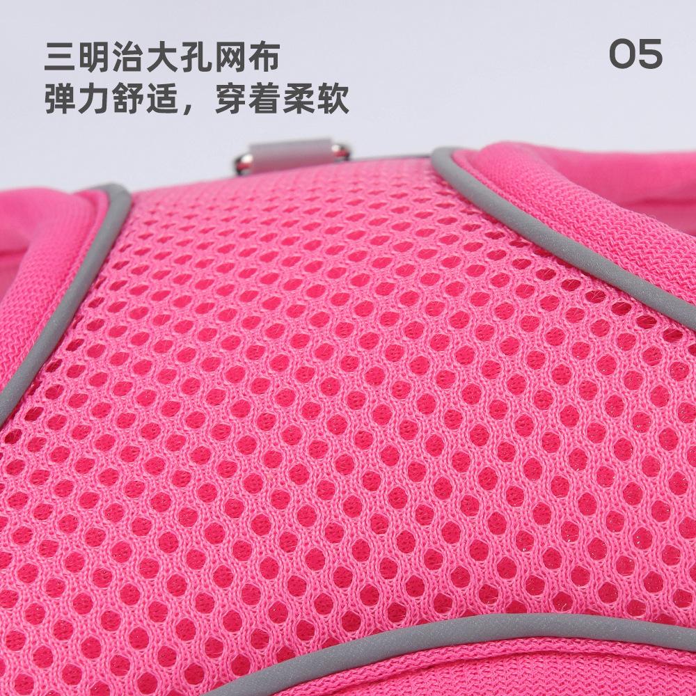 Новый нагрудный ремень для собак со встроенным фонариком, снижающий нагрузку, поводок для выгула собак, можно повесить жетон, светоотражающий поводок для домашних животных