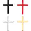 3 Pcs Metal Jesus Christian Badge Stickers, 3D Alloy Cross Emblems for Car (4 Colors)