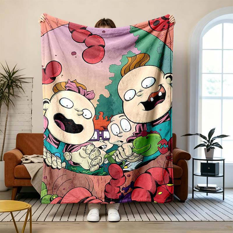Rugrats Soft and comfortable flannel Suitable for sofas living rooms outdoor camping travel and also makes a great anniversary gift