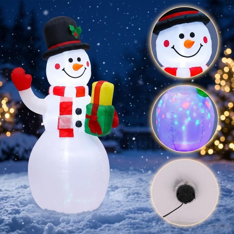 1.5 M Inflatable Snowman Christmas LED Lights Air Model Courtyard Decorations Christmas Figurine & Toys Doll