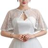 Женская свадебная куртка, маленькая накидка, свадебная шаль, мягкая пряжка со стразами, кружево, цветок, банкет, леди