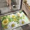3D напольный коврик Little Daisy, сильные впитывающие быстросохнущие коврики для ног, нескользящие мягкие коврики для ванной комнаты, ковер для ванной комнаты