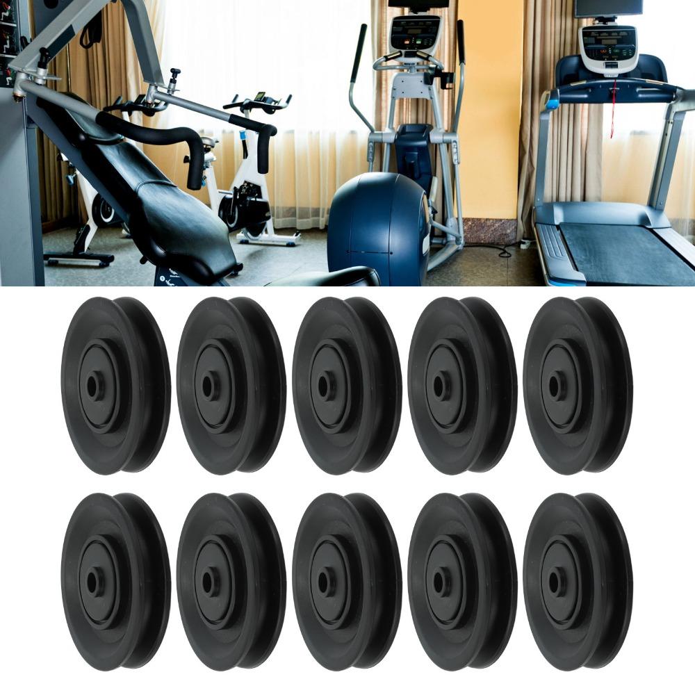 10pcs Smooth Nylon Cable Pulley Nylon Universal Bearing Pulley DIY Pulley Wheel Home Fitness