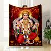 Divine Hanuman Blessing IllustrationFlannel blanket for bedroom, living room, sofa, and nap
