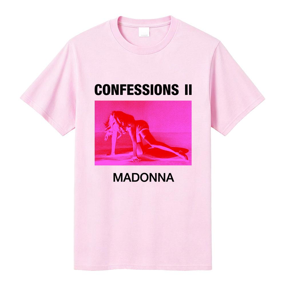 Графический Мерч Мадоннаa CONFESSIONS II Футболка с коротким рукавом Свободная хлопковая футболка Модный дизайн певца Печатные футболки Женские Мужские