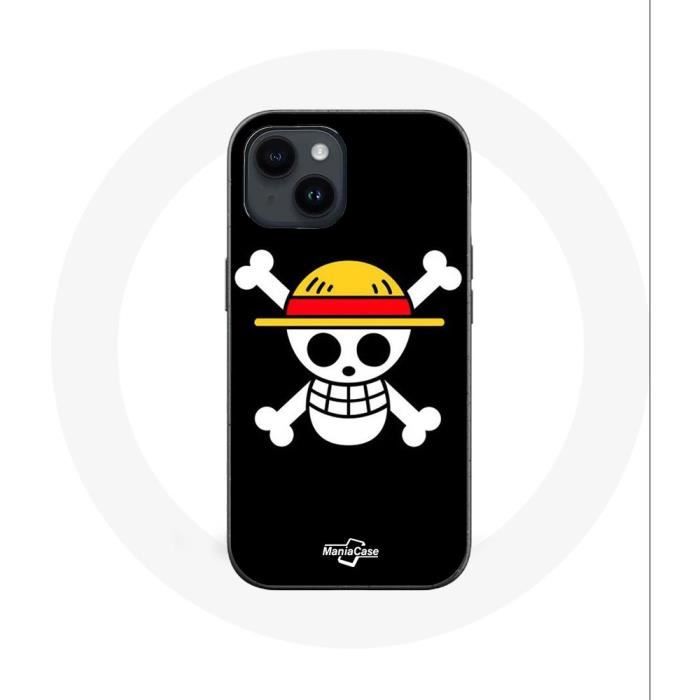 Coque - Maniacase - Iphone 14 - Tête de Mort - Souple - Noir - Manga