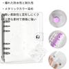 A6 Size Sticker Book with Transparent Binder Cute Sticker Notebook for Girls x Card Sleeve Refills x Underlay Sheets x Character Sticker A6 Sticker