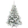 Artificial Christmas Tree with 150 Warm White LEDs 150 cm PE and PVC