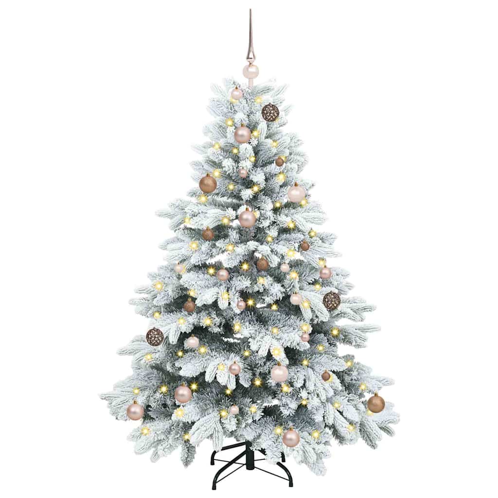 Artificial Christmas Tree with 150 Warm White LEDs 150 cm PE and PVC