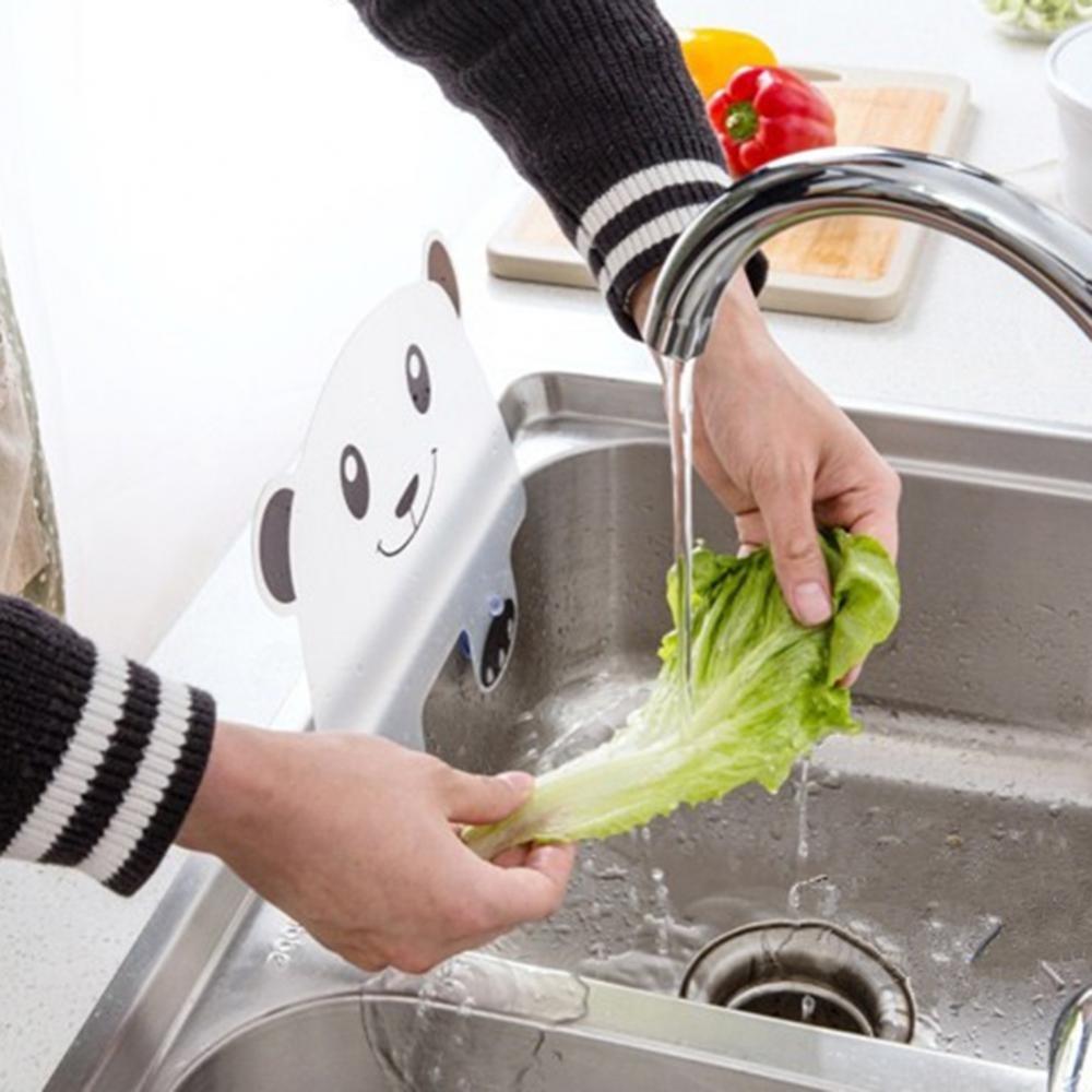 Утолщенная перегородка для воды в виде панды, защита от брызг, антиводная доска, раковина, водонепроницаемый экран для умывальника