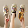 Женские кроссовки Slip On, парусиновые туфли Slip On, модные парусиновые кроссовки с мультяшным принтом и граффити для женщин, нескользящие мокасины на плоской подошве, повседневная парусиновая обувь