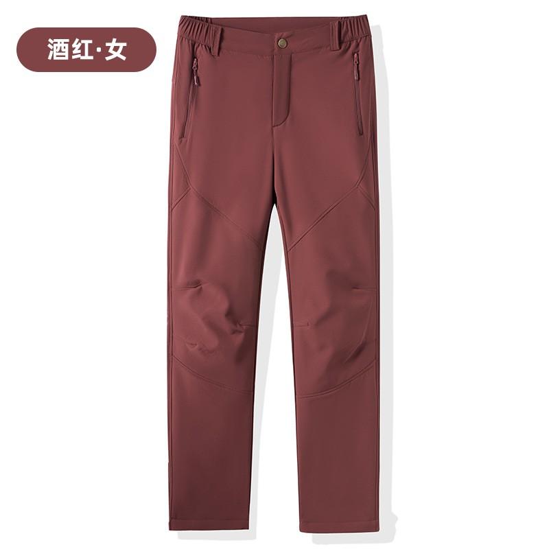 Men Women Winter Hiking Pants Windproof Waterproof Fleece Lined Outdoor Trekking Trousers Camping Climbing
