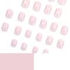 24 шт. Маникюр в нюдовых тонах, накладные ногти, белые маленькие накладные ногти Love, простые накладные ногти Mini Nail Piece