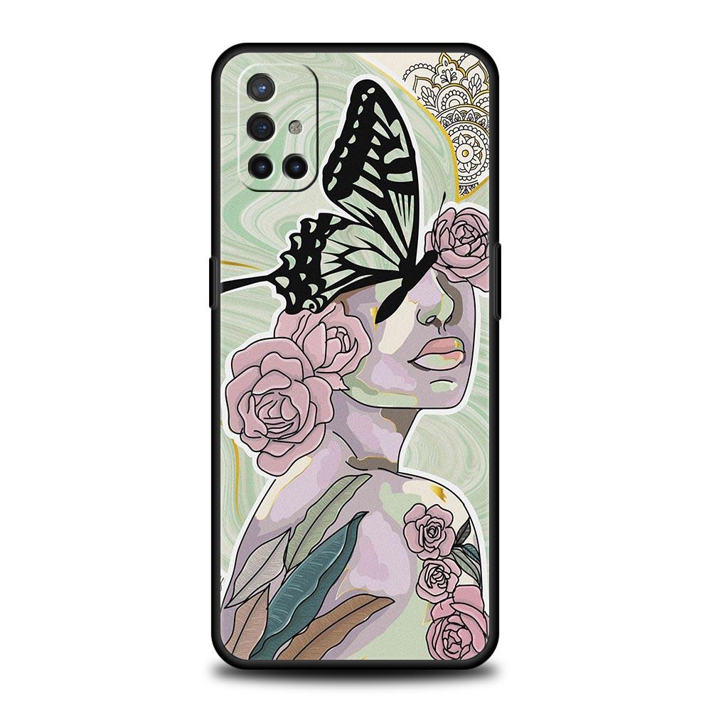 Чехол для телефона OnePlus 10 9 Pro 9T 9R 9RT 8T 8 7 6T 7T Nord 2 CE 5G N200 N10 N100 чехол Paris Art синяя бабочка девушка цветок