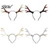 Halloween Deer Antler Headband Antlers Headband, Realistic Forest Cosplay Costume, Gothic Texture Decoration Style Elastic Hairband, for Party