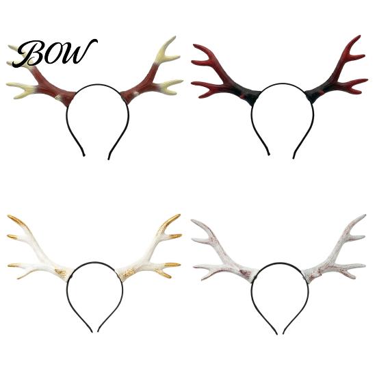 Halloween Deer Antler Headband Antlers Headband, Realistic Forest Cosplay Costume, Gothic Texture Decoration Style Elastic Hairband, for Party