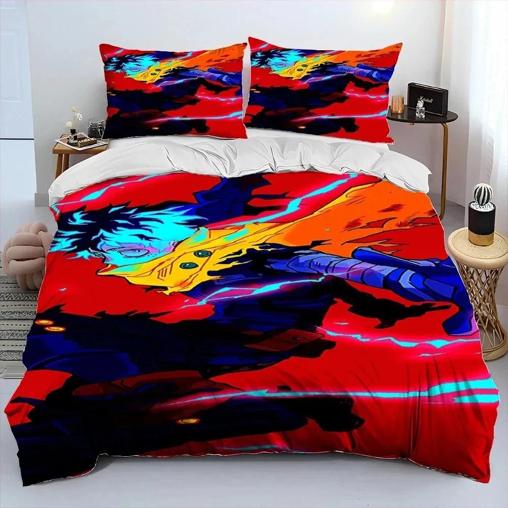 Anime My Hero Academia Izuku Deku Bedding Set Twin Queen Size Duvet Cover Pillowcase for Boys Girls