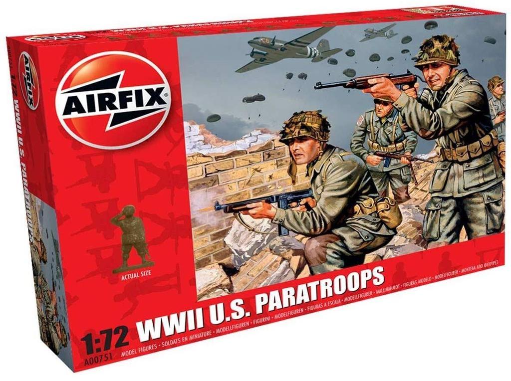Airfix Набор парашютистов армии США времен Второй мировой войны из 9 пластиковых моделей X0751 1/72