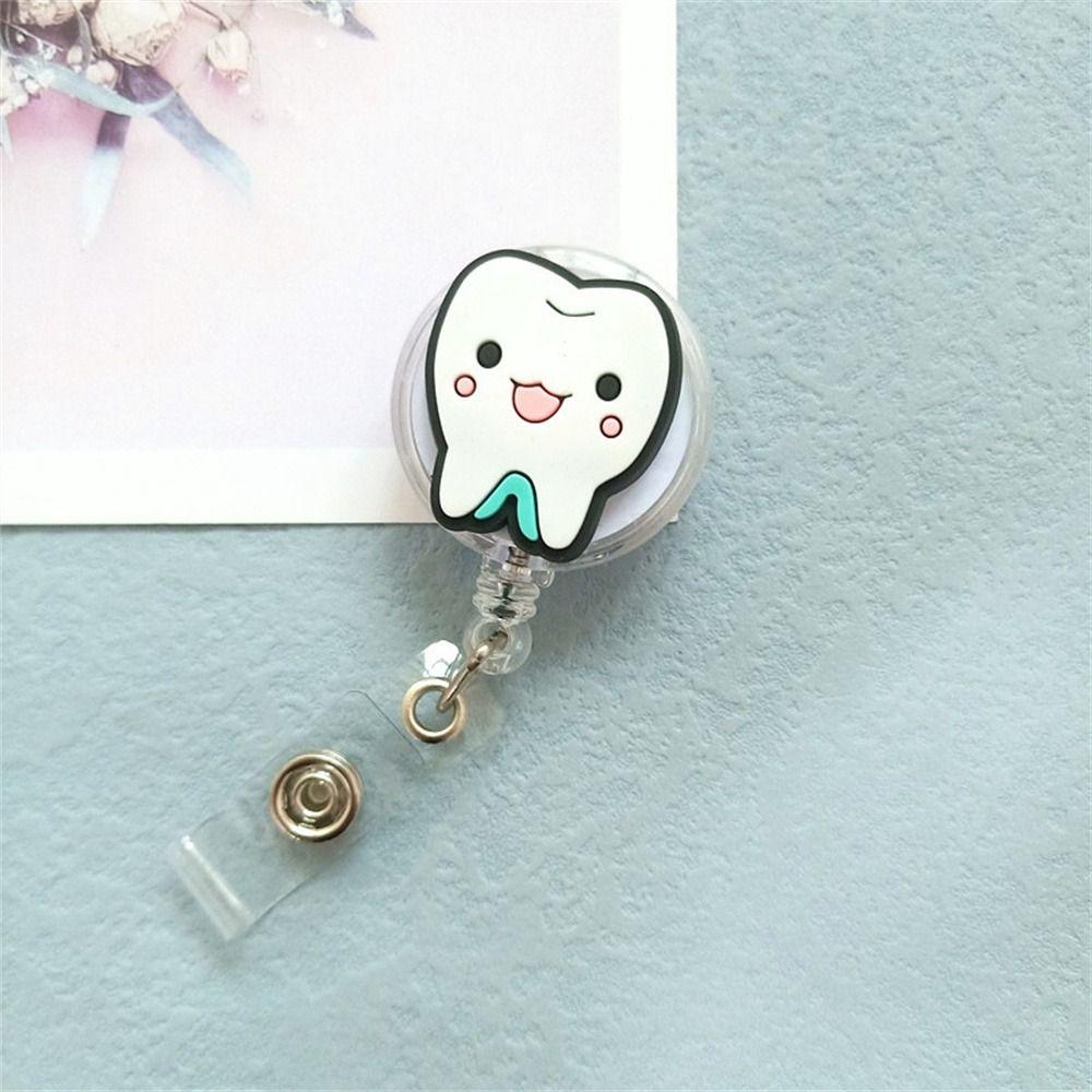 Work Card Retractable Badge Reel Dentist ID Card Holder Hospital Use Teeth Badge Holder Name Card