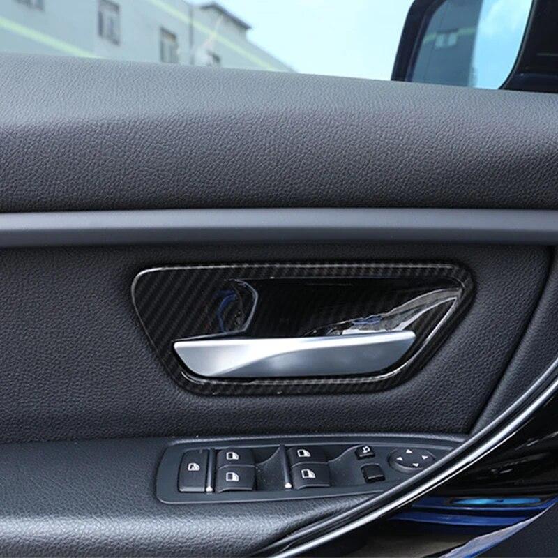 4 шт. ABS углеродное волокно текстура салона автомобиля дверная ручка чаша накладка декоративные аксессуары для BMW 3 4 серии F30 3GT F34 F36