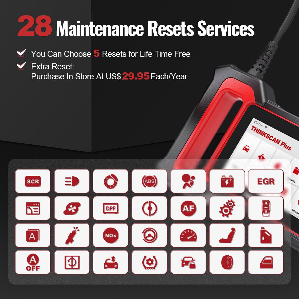 Thinkscan Plus S7 OBD2 Scanner Car Diagnostic Scanner for Engine ABS Transmission AC BCM IC Airbag Code Reader Auto Scan Tools