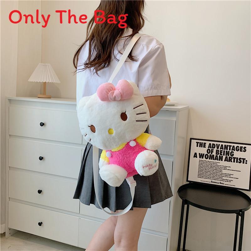Pikachu Plush Animal Bag For Kids Street Style Soft Material With Zipper Closure For Casual Use