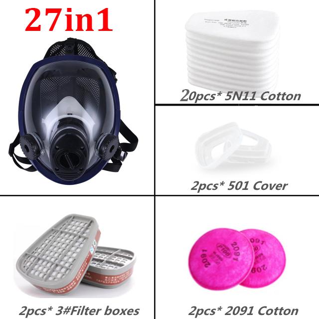 Multifunctional 6800 Ultra-Transparent Fully Sealed Protective Mask Industrial Spray Paint Nuclear Radiation