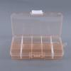 Plastic Detachable Storage Case Square Fishing Tackle Box 10 Compartments Storage Box Fishing Box