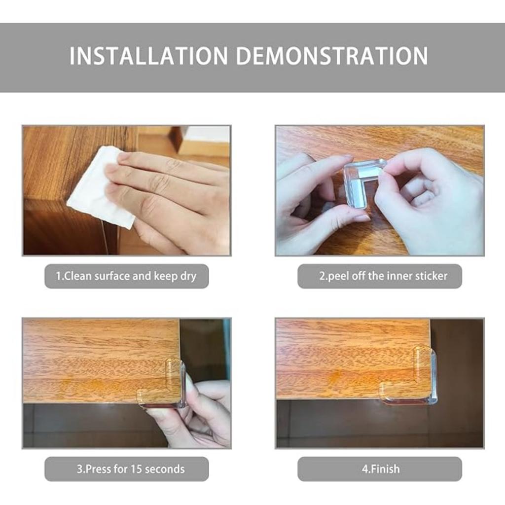 12PCS Baby Proofing Safety Corner Safety Corner Protectors Guards Clear Furniture Table Corner Protection, Kids Soft Table Corner Protectors for Child